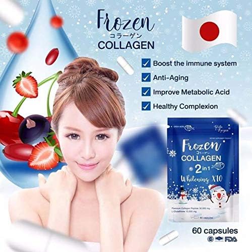 Frozen Collagen Gluta 2In1 Skin Whitening X10 L-Glutathione Nourish The To Clear Reduce Freckles-3
