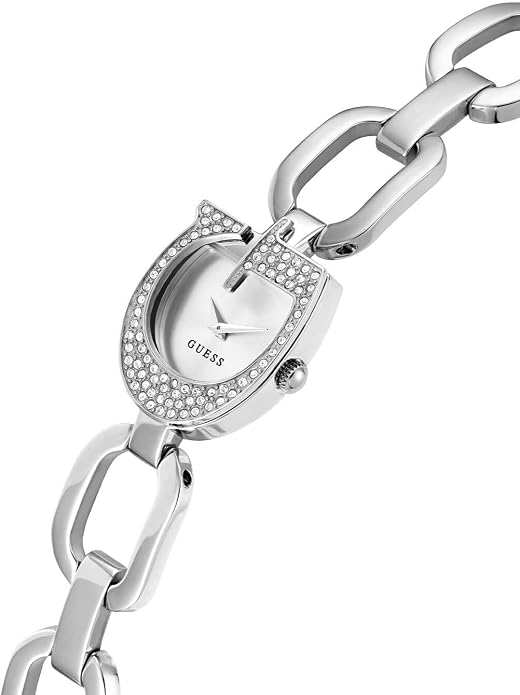 GUESS Silver-Tone Crystal Analog Watch-3