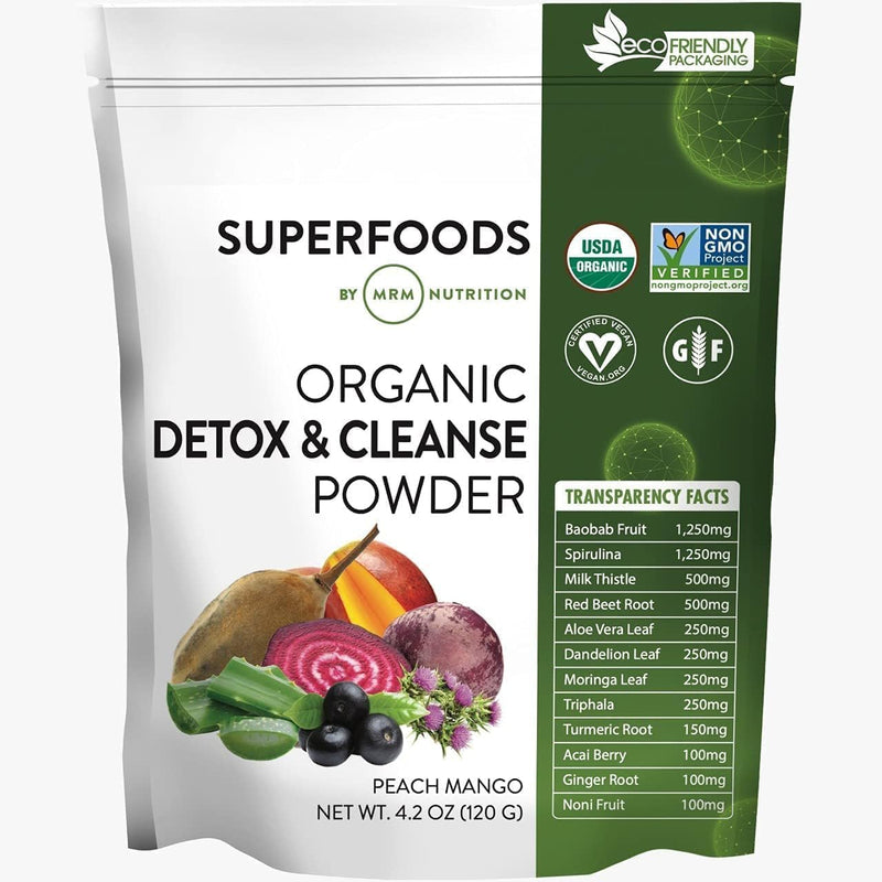 Organic Detox and Cleanse Powder | Peach Mango Flavored | Gentle Daily Detox | Superfoods-1