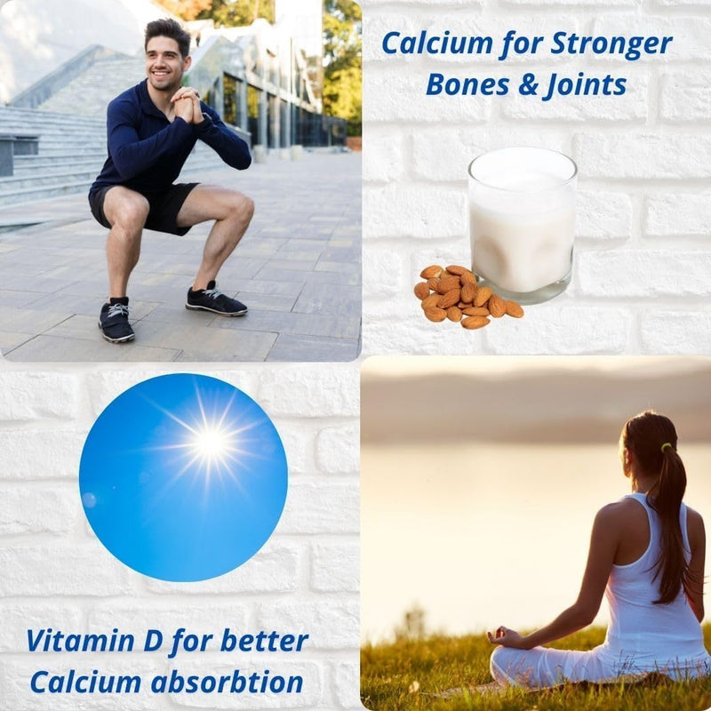 Pure Nutrition Calcium Magnesium & Zinc Supplement with Vitamin D3 & K2-4