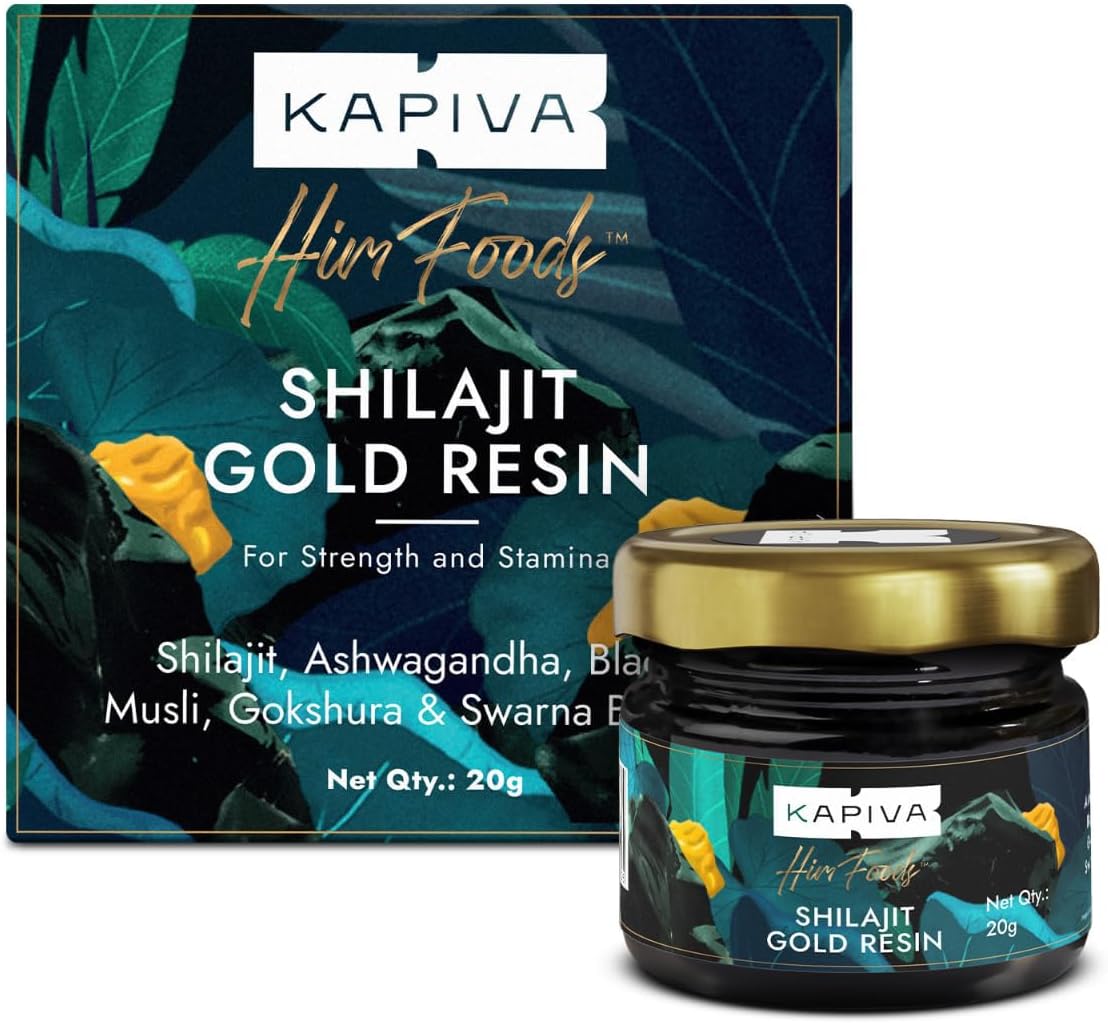 Kapiva Shilajit/Shilajeet Gold Resin - 20g | 500mg/Serving | 40 Servings | Boost Muscle Growth & Stamina-1