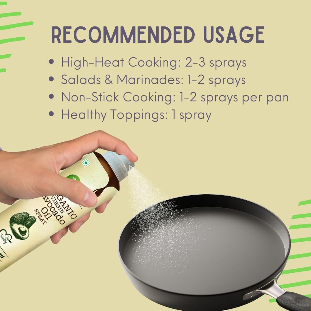 Pure Nutrition Avocado Oil for Cooking Spray | Cold Pressed Avocado Oil Spray with 100% Organic & Extra Virgin-6