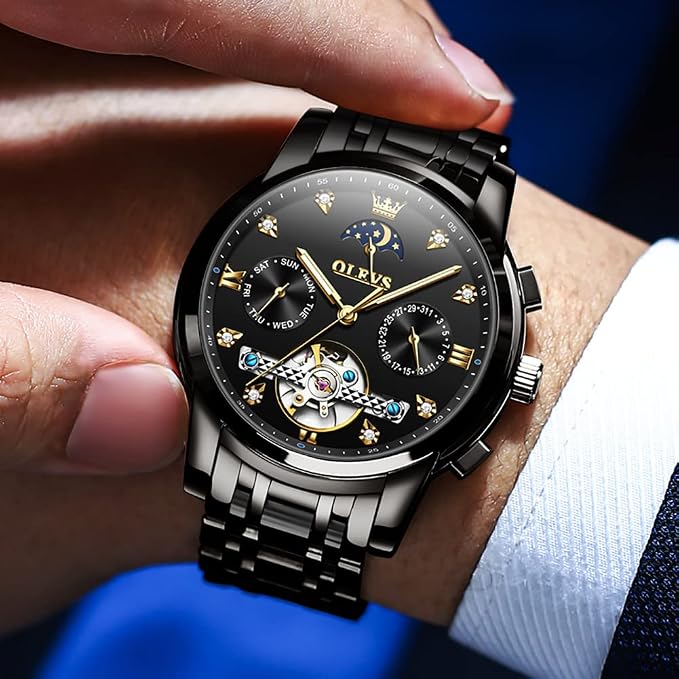 OLEVS Men Automatic Watch Skeleton 5-3