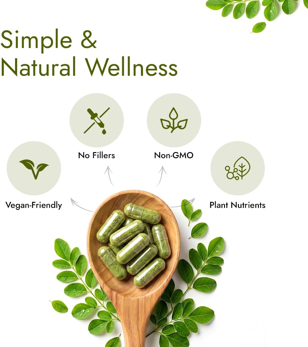 Kapiva Moringa Capsules | Natural source of Vitamins & Minerals | 60 Caps, 500mg each-4