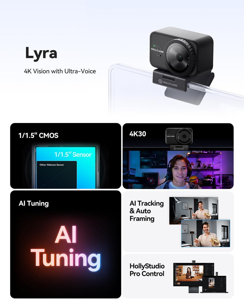 Hollyland Lyra Webcam UHD 4K Webcam for PC/Mac-2
