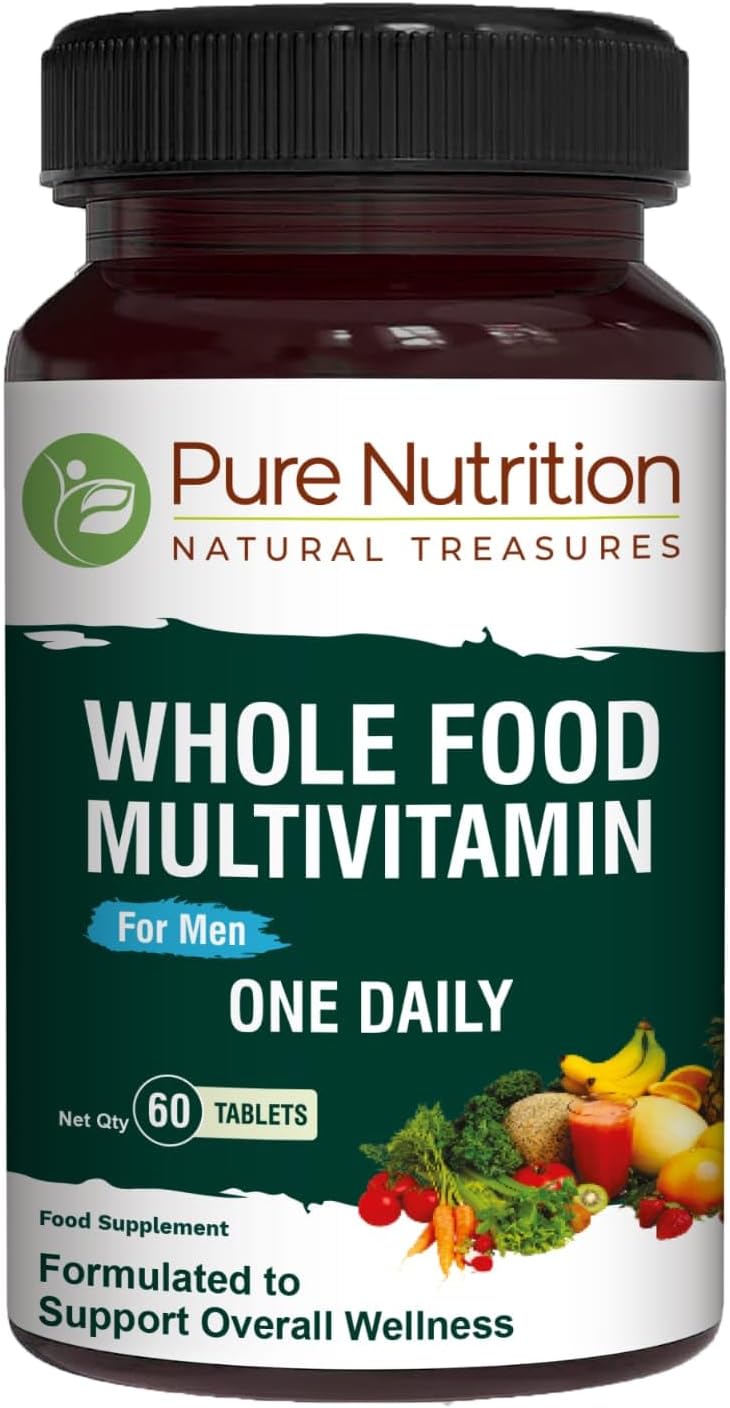 Pure Nutrition Whole Food Multivitamin for Men 1500mg. ALL NATURAL PLANT BASED MENS MULTIVITAMIN-1