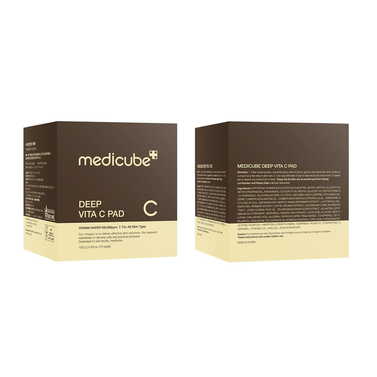 medicube Toner Pads Deep Vita C Facial Toner Pad, 70 Pads,-8