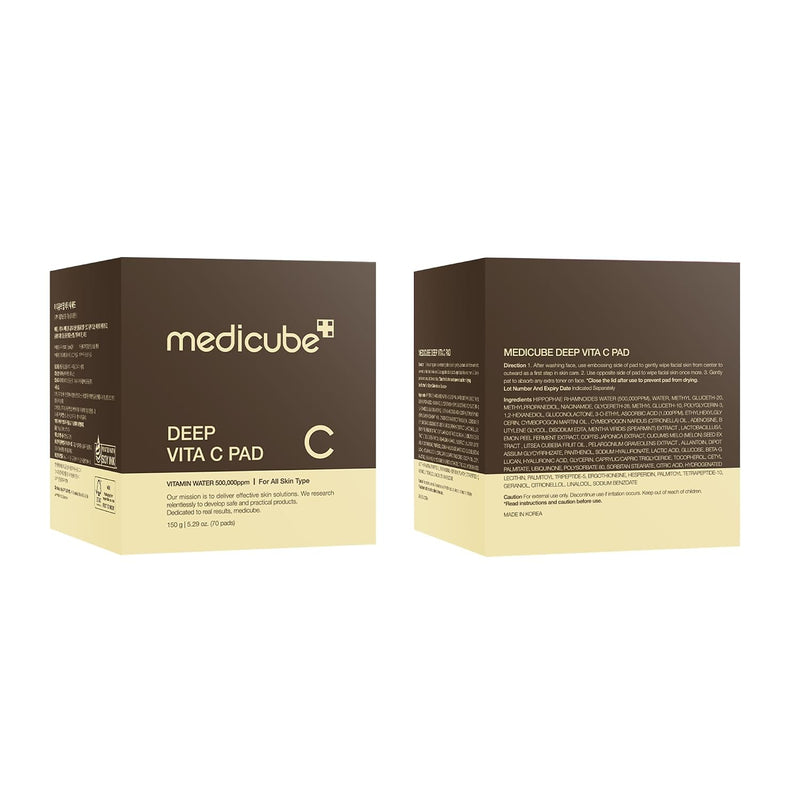 medicube Toner Pads Deep Vita C Facial Toner Pad, 70 Pads,-8