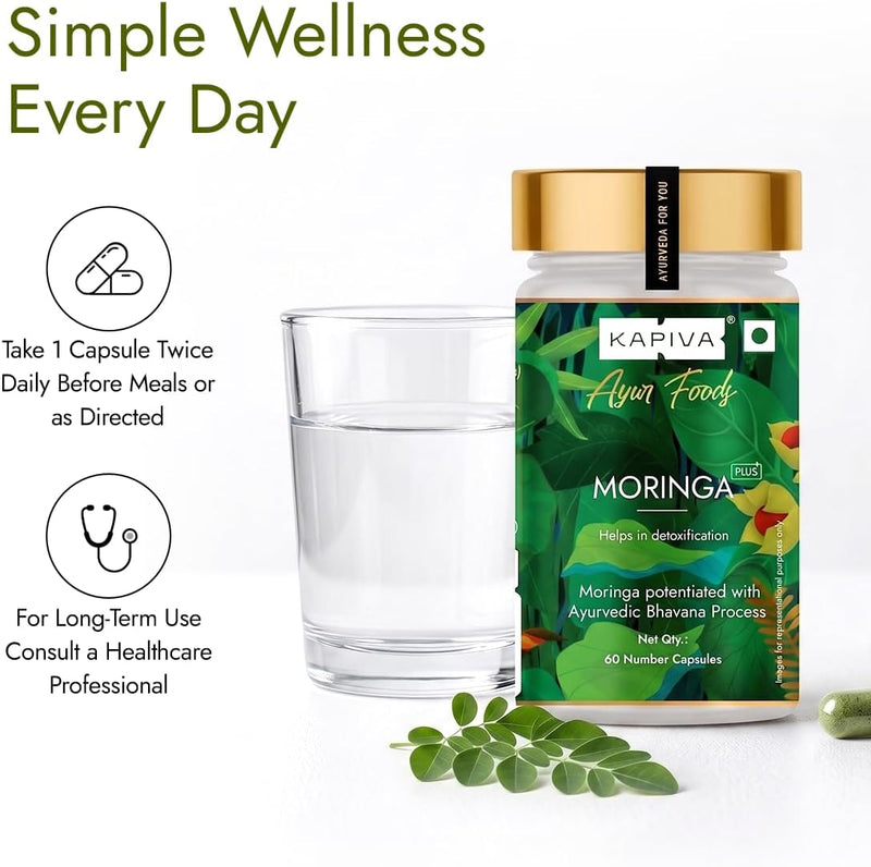 Kapiva Moringa Capsules | Natural source of Vitamins & Minerals | 60 Caps, 500mg each-7