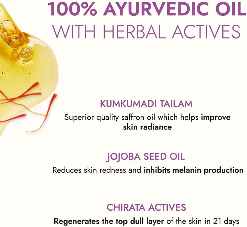 Kapiva Kumkumadi Glow Face Oil (30 ml) | For Glowing Skin | Helps Reduce Dark Spots & Pigmentation | Kumkumadi Tailam-3