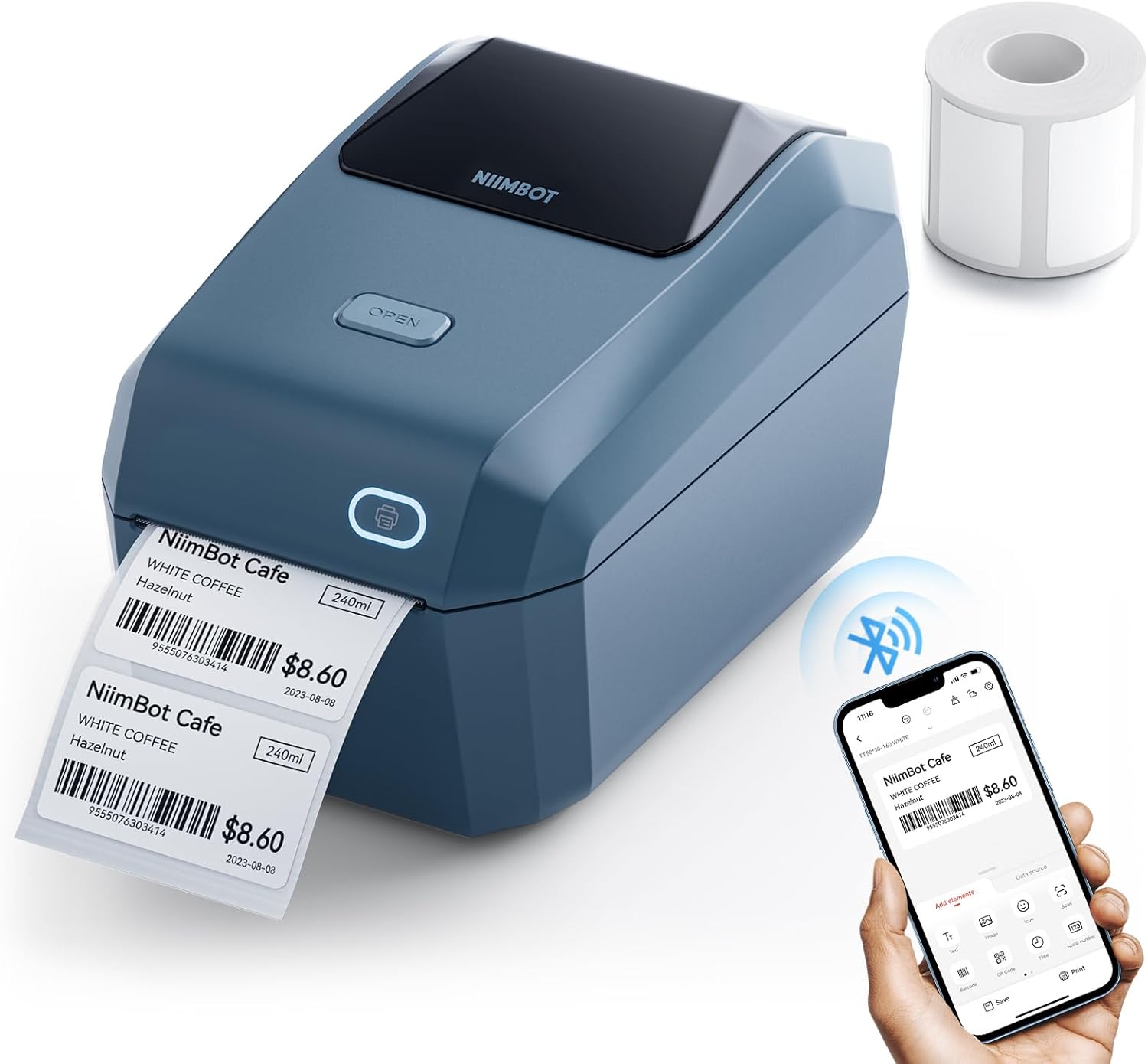 NIIMBOT K3 Desktop Label Printer, 3 Inch,180mm/s High Speed