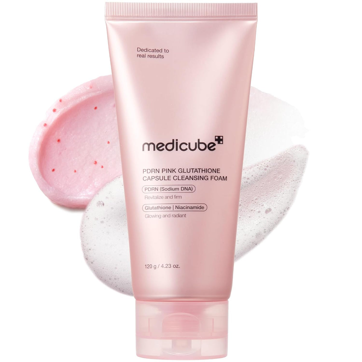 medicube Facial Cleanser PDRN Pink Glutathione Capsule Foam Cleanser 4.23 oz-1