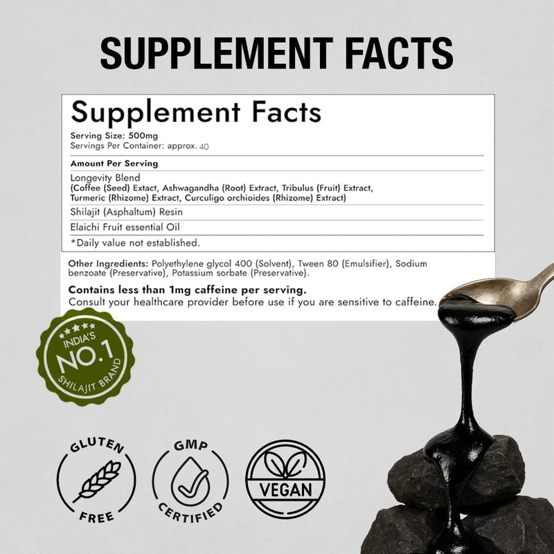 Kapiva Shilajit/Shilajeet Gold Resin - 20g | 500mg/Serving | 40 Servings | Boost Muscle Growth & Stamina-4