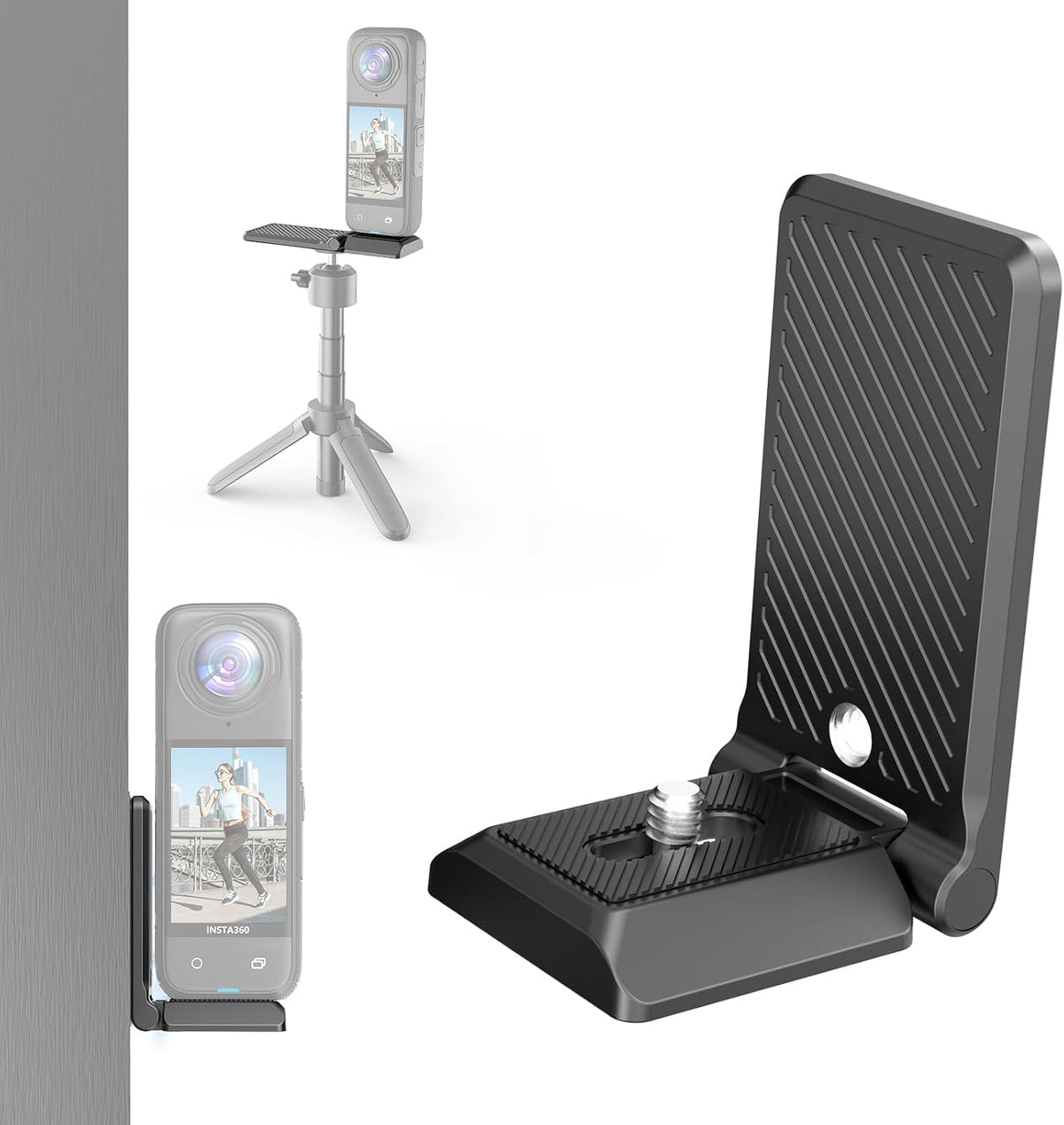 Magnetic Folding Quick Release Stand & L Bracket Mount (Black)-1