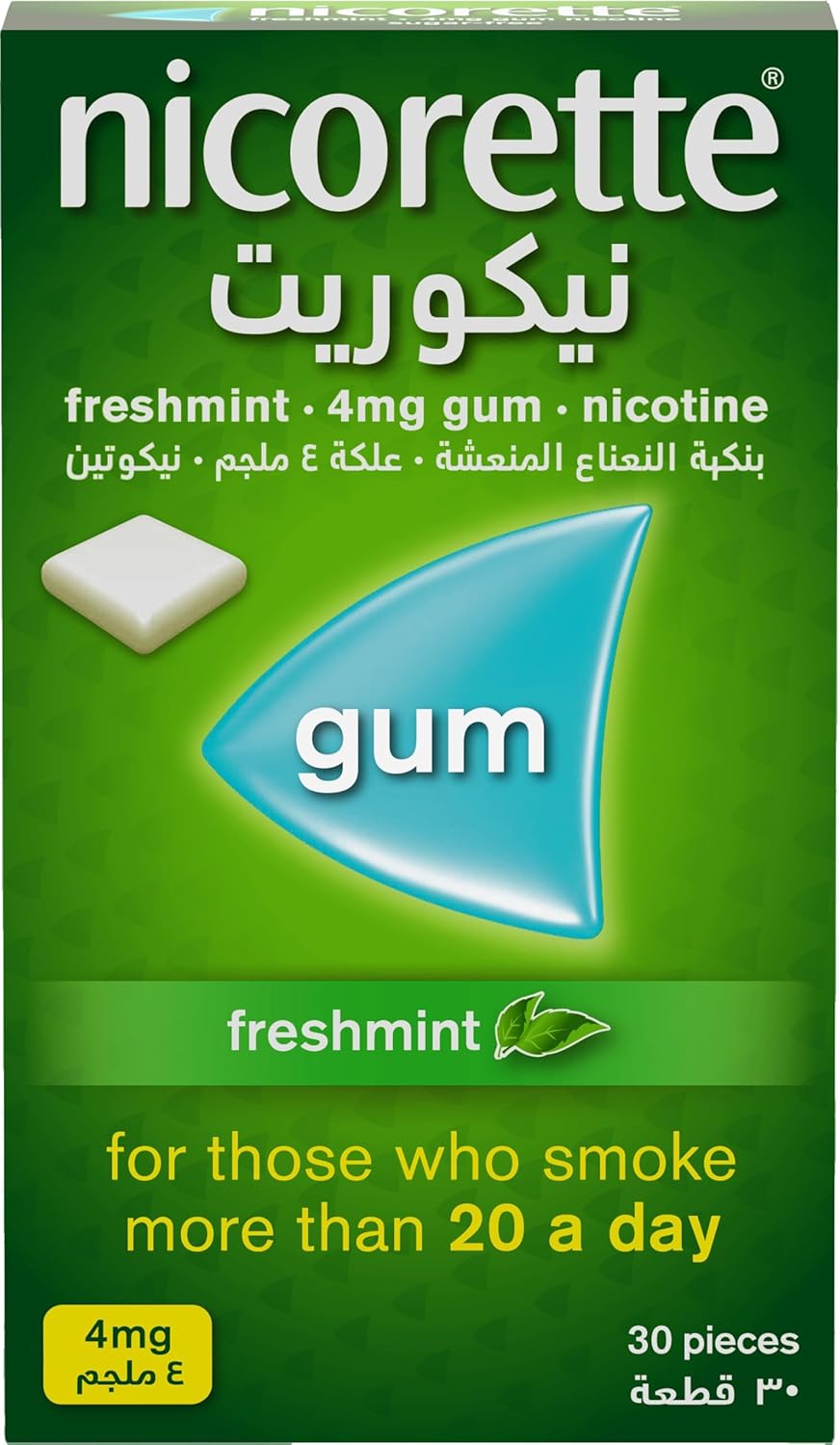Nicorette 4 mg Sugar-Free Nicotine Gum with Fresh Mint Flavor-1