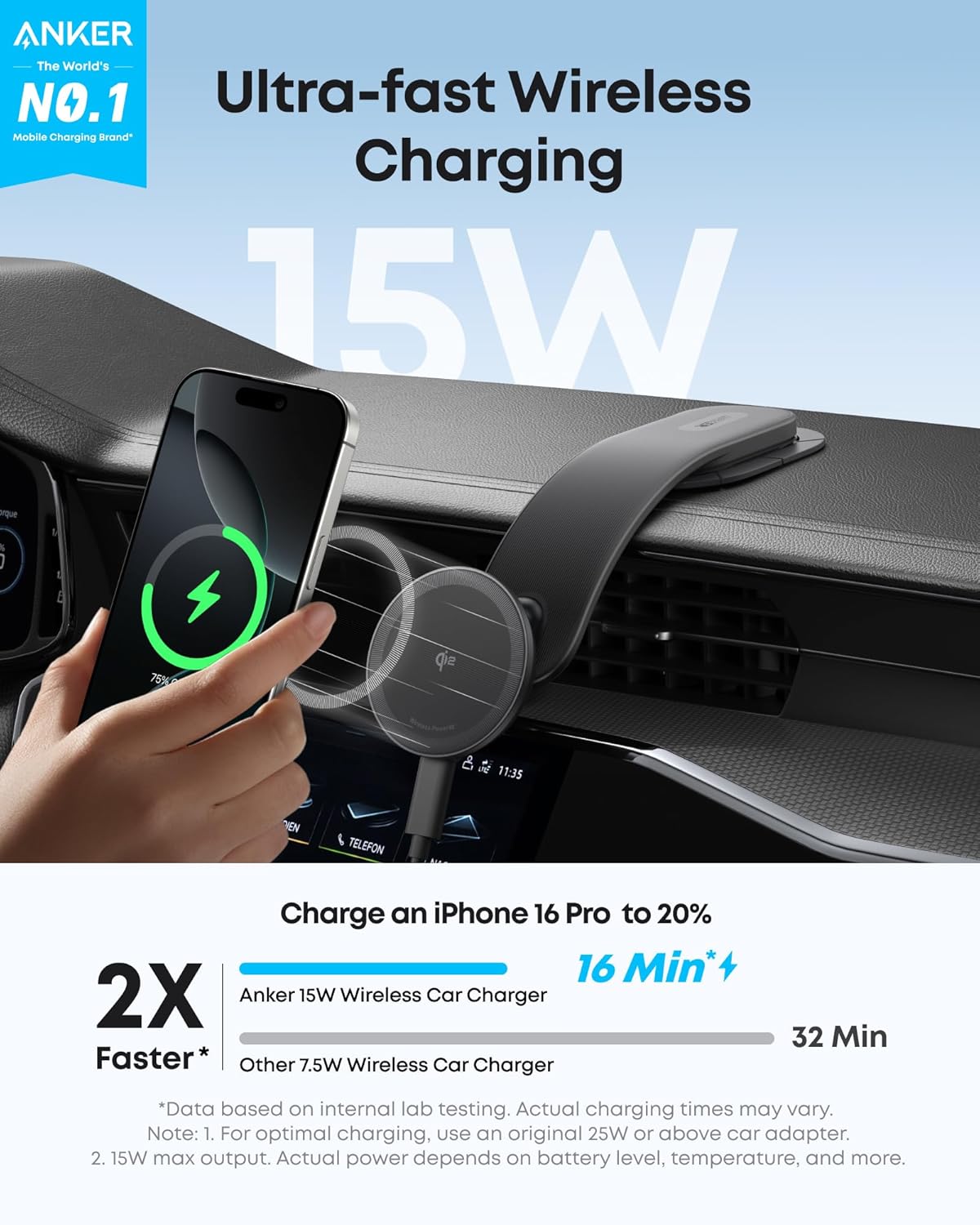 Anker MagGo Wireless Car Charger