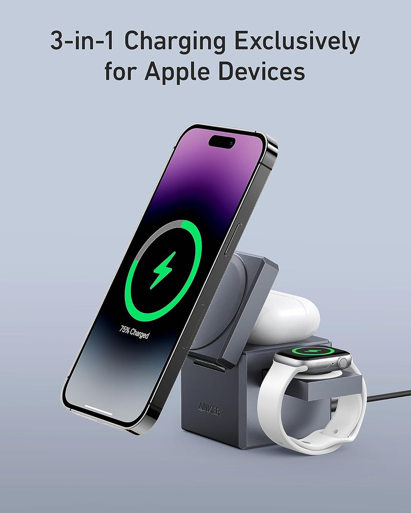 Anker 3-in-1 Cube Compatible with MagSafe-3