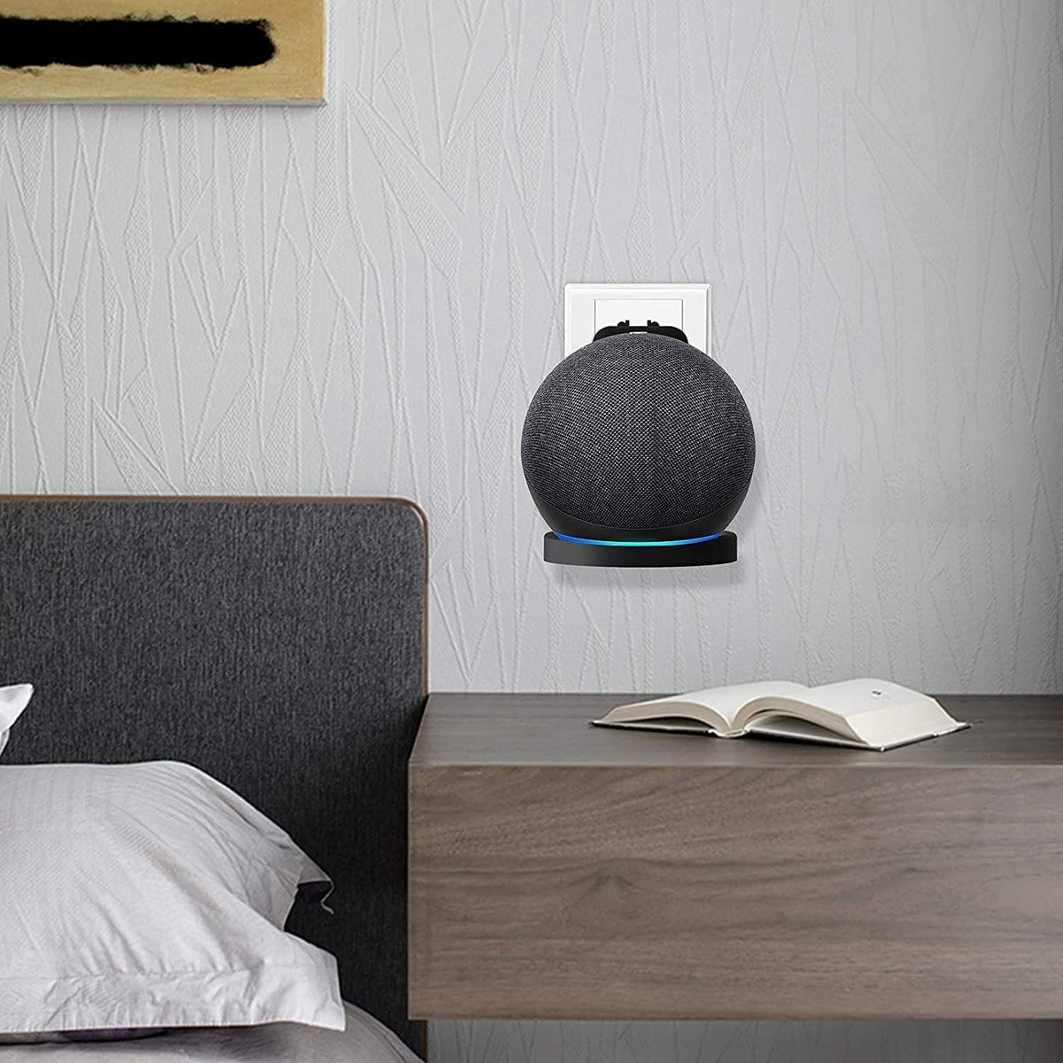 All-New Echo Dot Wall Mount Holder For 5Th 4Th Generation, (Black)-4
