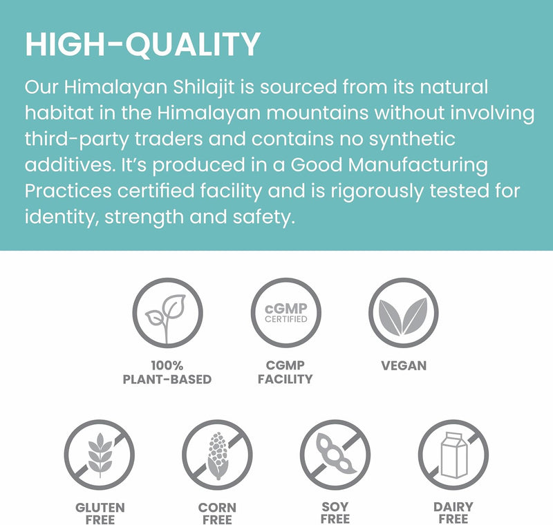 Himalaya Shilajit - Herbal Energy Supplements with Fulvic Acid and 85+ Trace Minerals, from Shilajit Resin-5