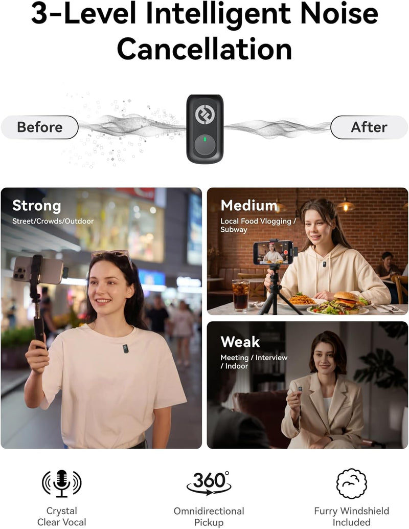 Hollyland LARK A1 DUO Type-C Version Wireless Microphone for iPhone 15/16 & Android-3