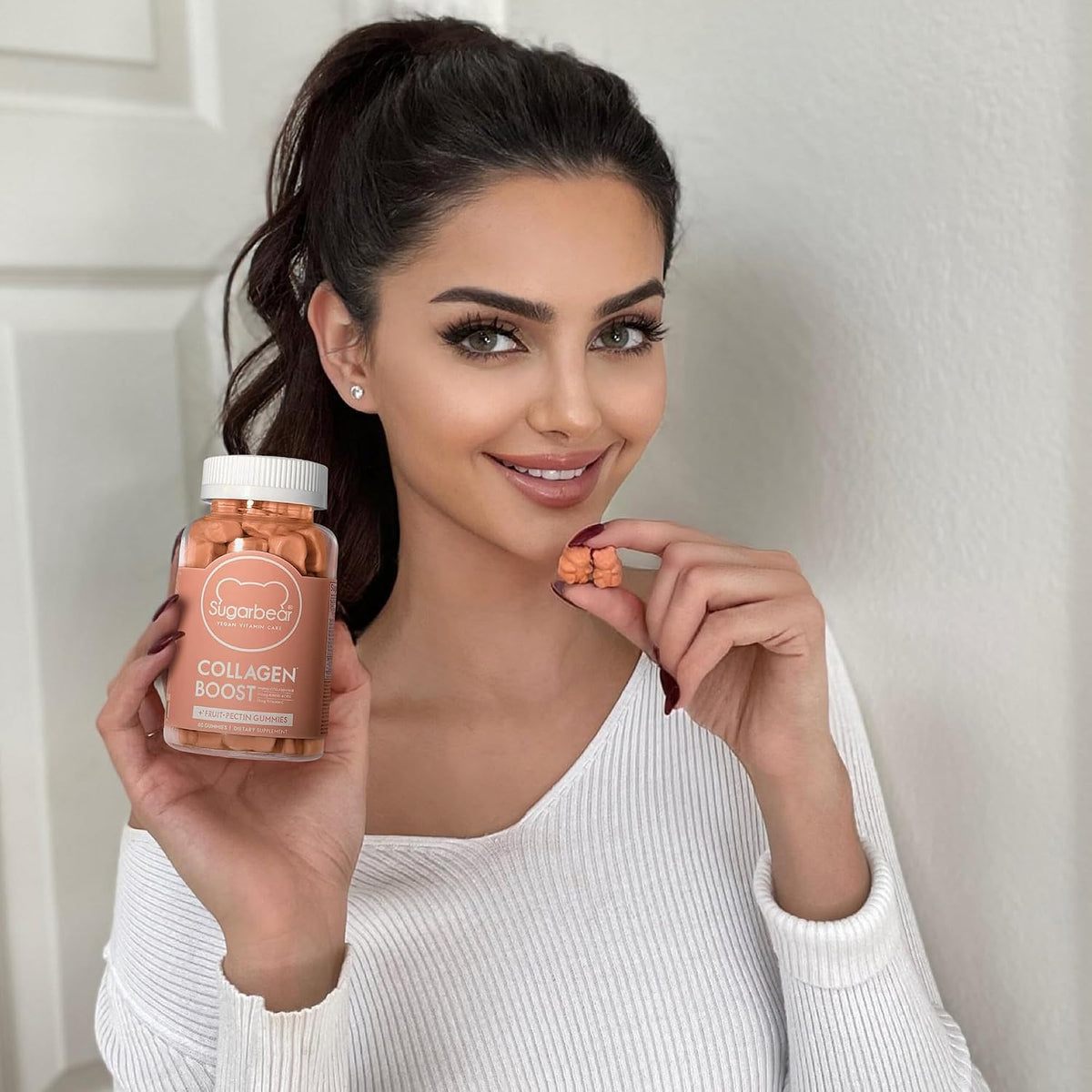 SugarbearPro Collagen Boosting Halal Vegan Multivitamin Gummies, 100mg of Amino Acids, Vitamin C, Vitamin D, B-12 and Biotin-5