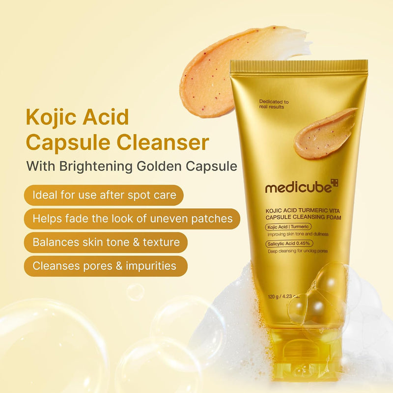 medicube Facial Cleanser Turmeric Capsule Foam Cleanser 4.23 oz-2