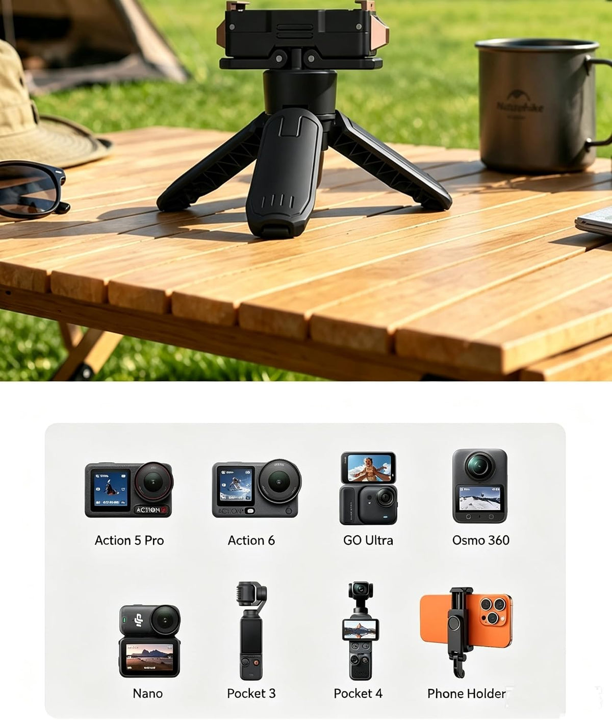 Mini Tripod & Grip for DJI Osmo Pocket 3/4