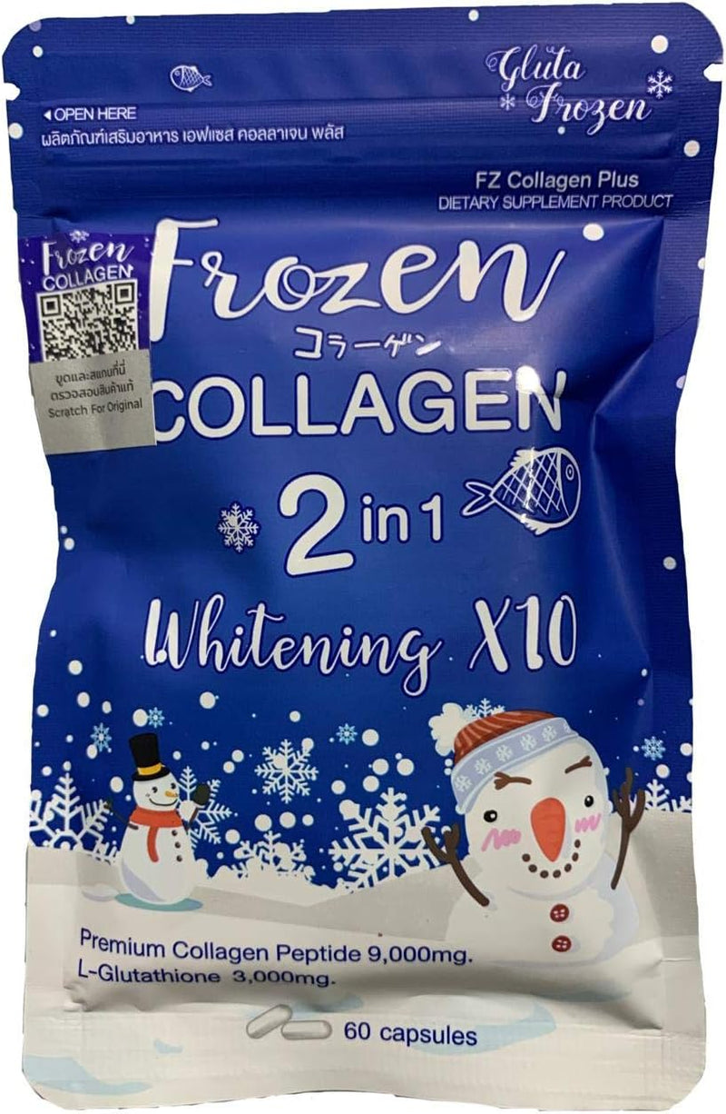 Frozen Collagen Gluta 2In1 Skin Whitening X10 L-Glutathione Nourish The To Clear Reduce Freckles-1