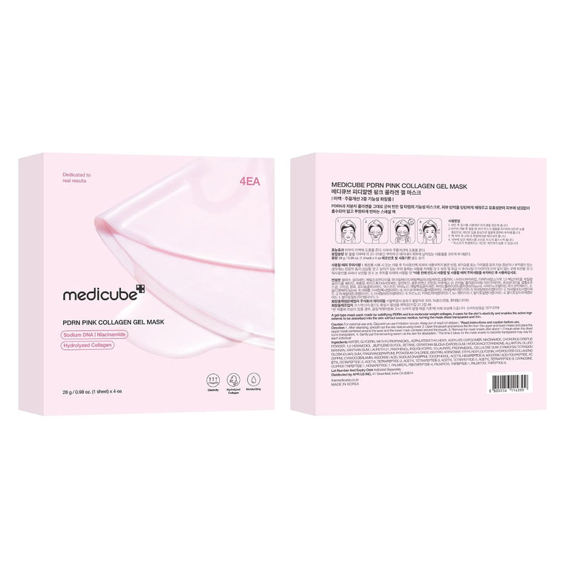 medicube Jelly Gel Mask with Salmon DNA PDRN Pink Collagen, 4EA-9