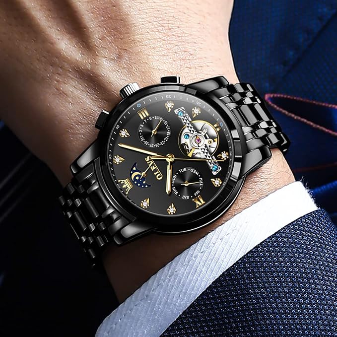OLEVS Men Automatic Watch Skeleton 5-2