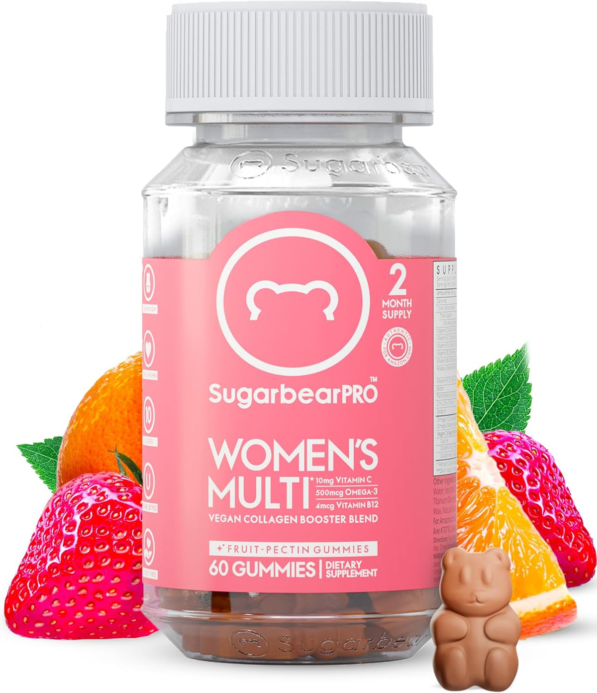SugarBearPro, Women's  Vegan Multivitamin, 60 Gummies-1