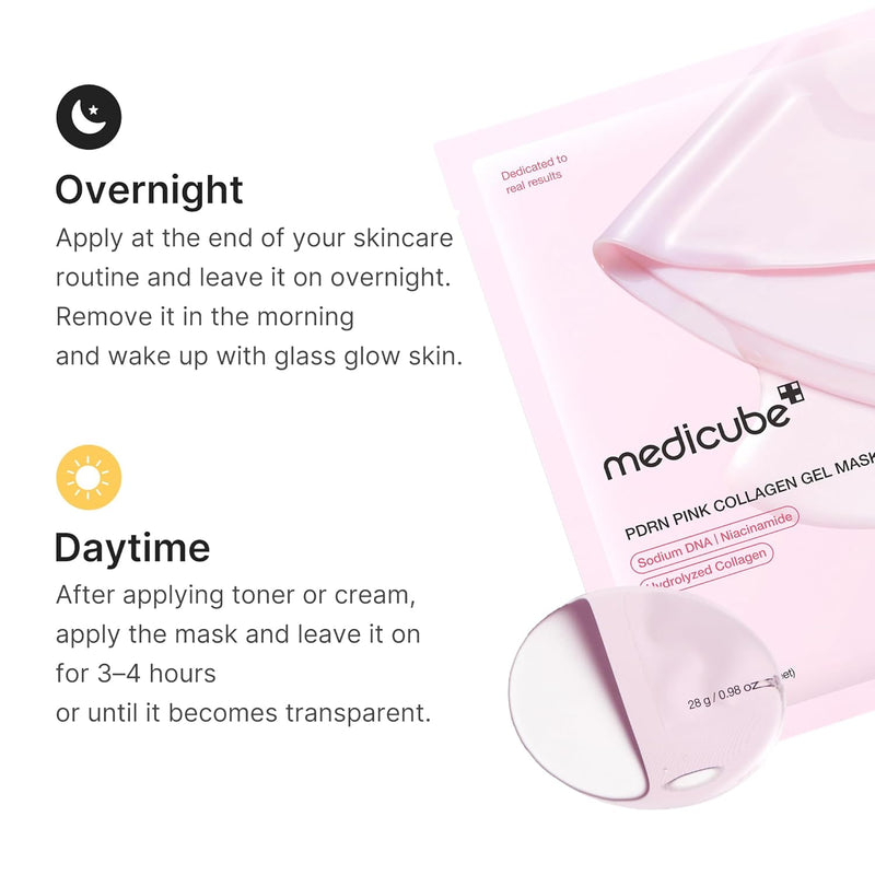 medicube Jelly Gel Mask with Salmon DNA PDRN Pink Collagen, 4EA-6