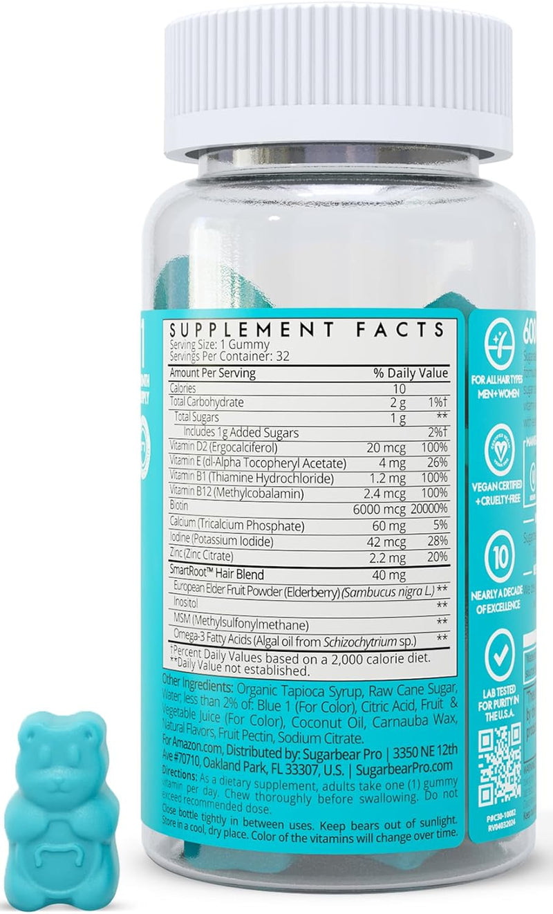 SugarbearPRO Hair Vitamin Gummy 1 Month Supply-2