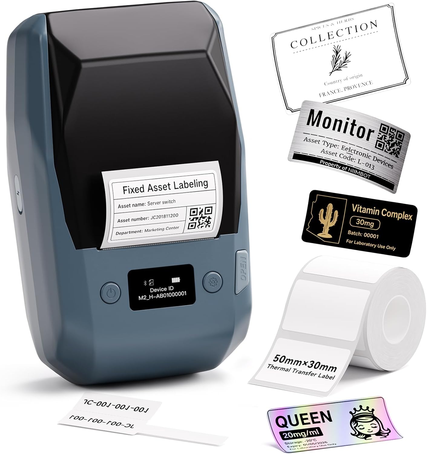 NIIMBOT M2 Label Maker with Tape 2Inch Thermal Transfer Support Color Ribbon Printing-1