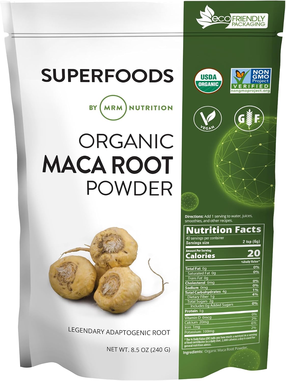 Organic Maca Root Powder | Superfoods | Adaptogen | Gluten-free + vegan