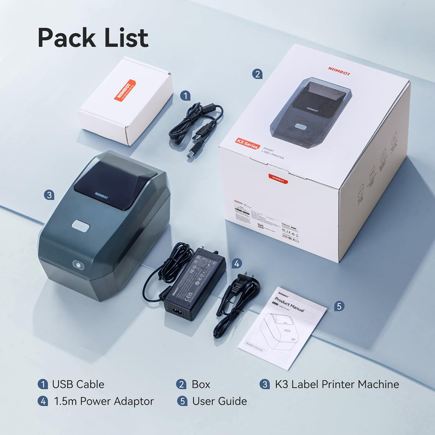 NIIMBOT K3 Desktop Label Printer, 3 Inch,180mm/s High Speed-9