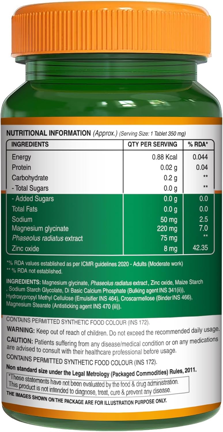 Pure Nutrition Magnesium Glycinate + Zinc - 60 Veg Tablets-8