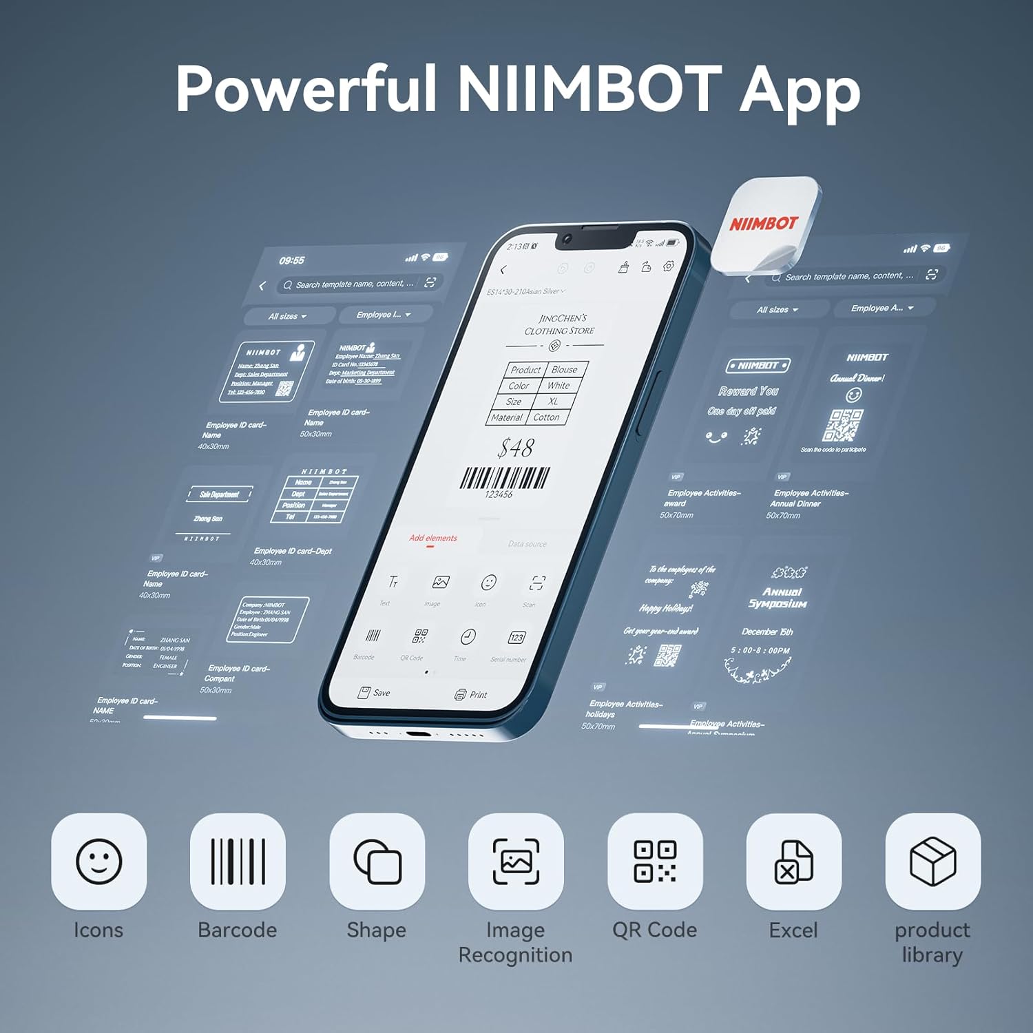 NIIMBOT K3 Desktop Label Printer, 3 Inch,180mm/s High Speed-5