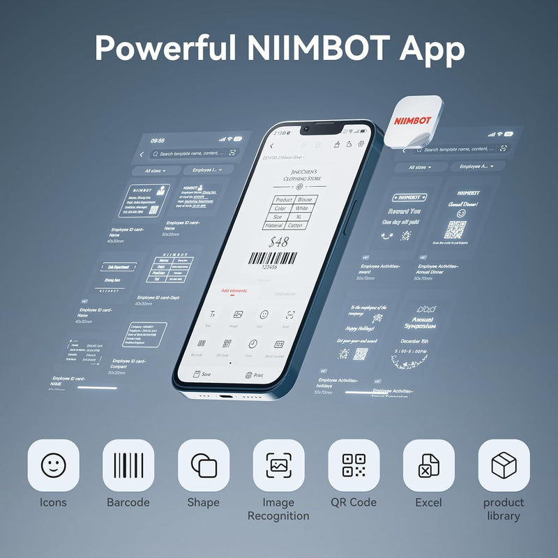 NIIMBOT K3 Desktop Label Printer, 3 Inch,180mm/s High Speed-5