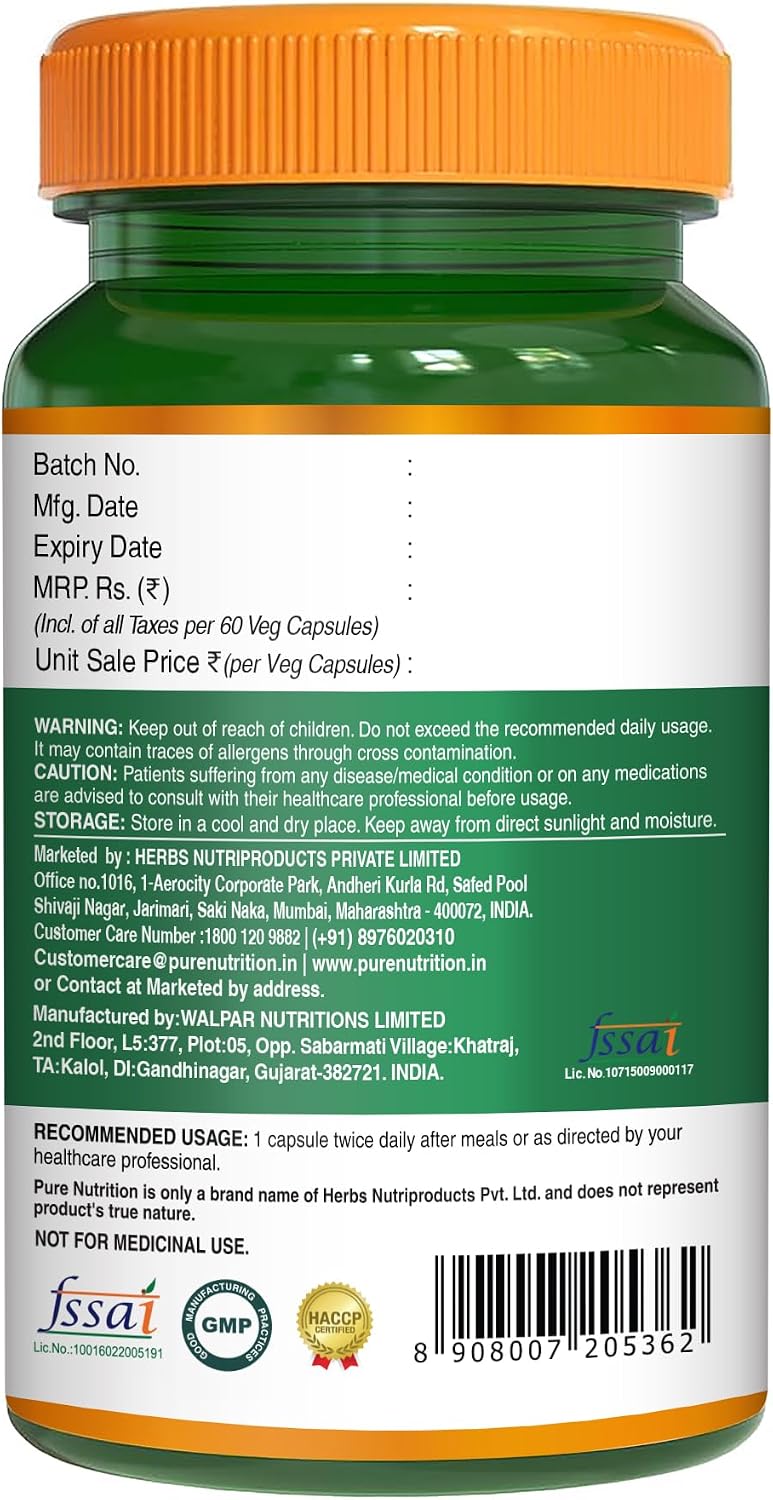 Pure Nutrition Naturals Probiotic 25 Billion Cfu + Prebiotics 250 Mg L Prebiotics And Probiotics Capsules For Women And Men-6
