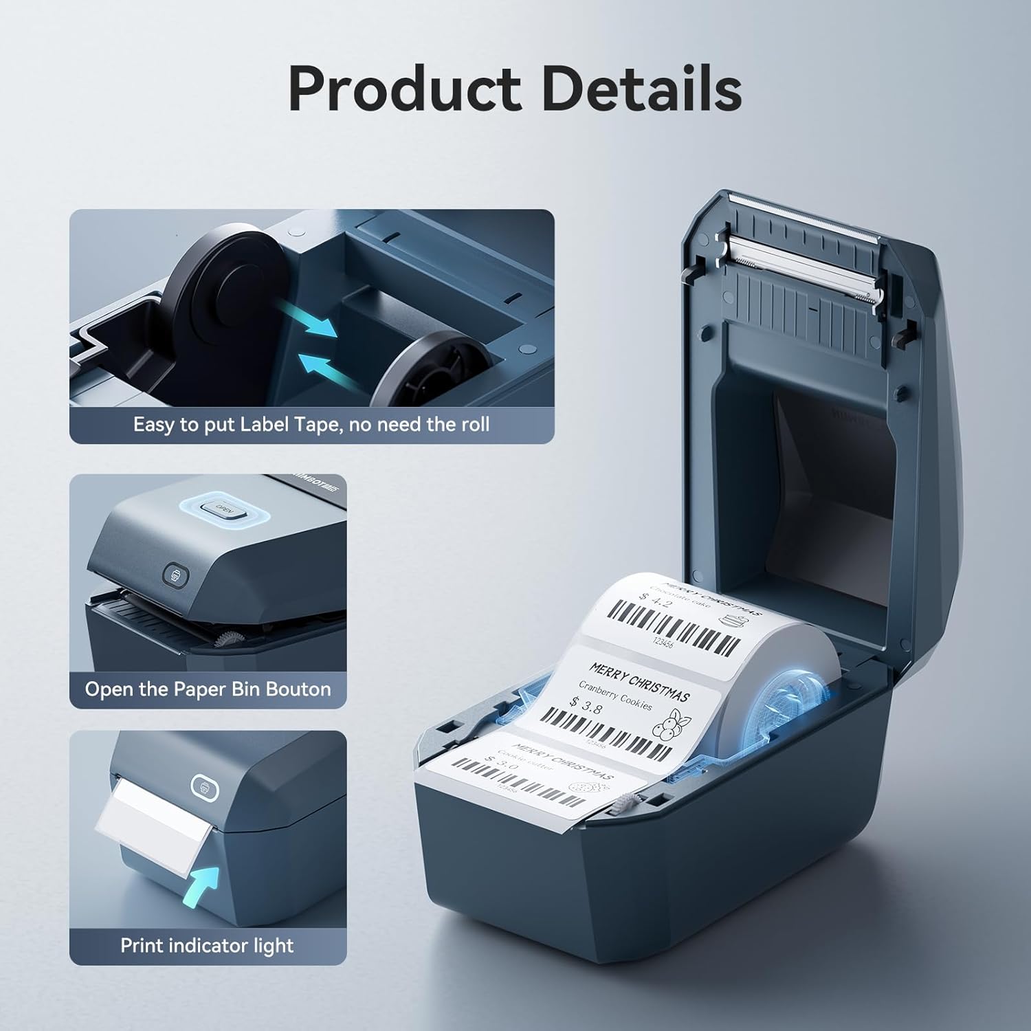 NIIMBOT K3 Desktop Label Printer, 3 Inch,180mm/s High Speed-8