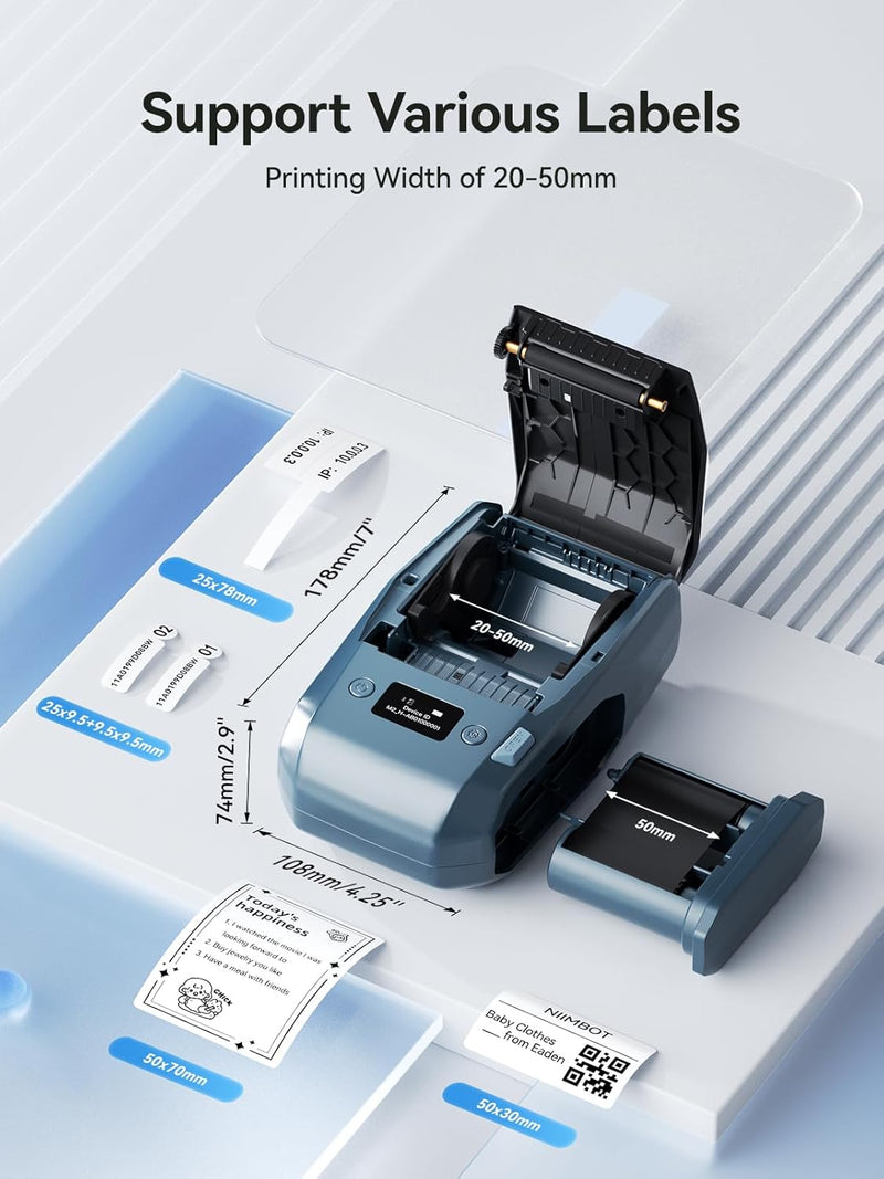 NIIMBOT M2 Label Maker with Tape 2Inch Thermal Transfer Support Color Ribbon Printing-9