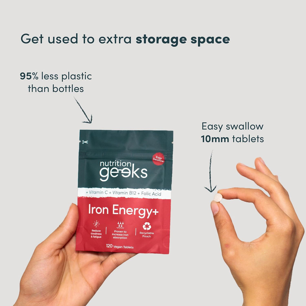 Iron Tablets High Strength - Energy Tablets with Vitamin C-6