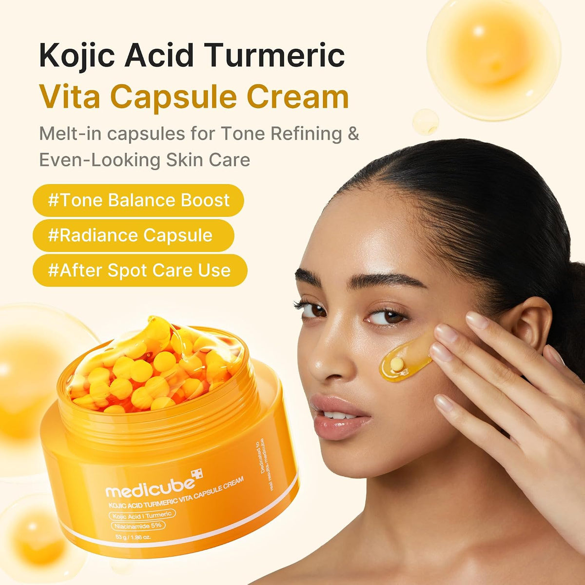 medicube Capsule Cream with Kojic Acid & Turmeric  1.86 oz