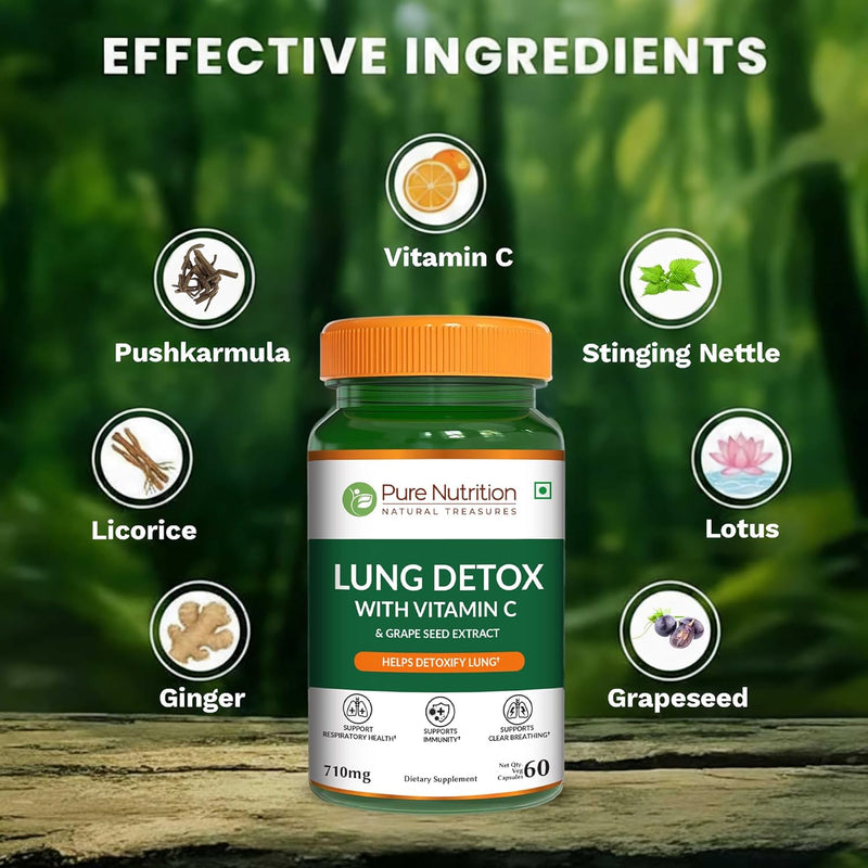 Pure Nutrition Lung Detox Supplement 60 Veg Capsules-6