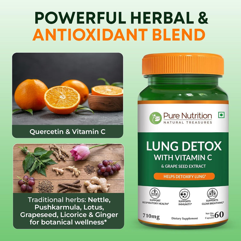 Pure Nutrition Lung Detox Supplement 60 Veg Capsules-12