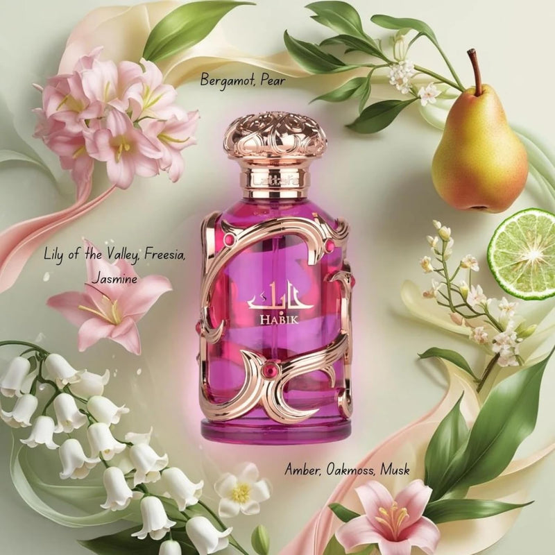 Lattafa Habik – Floral, Fruity, Fresh, Musky – Eau de Parfum Spray Long-Lasting Fragrance for Women, 3.4 Ounce / 100 ml-6