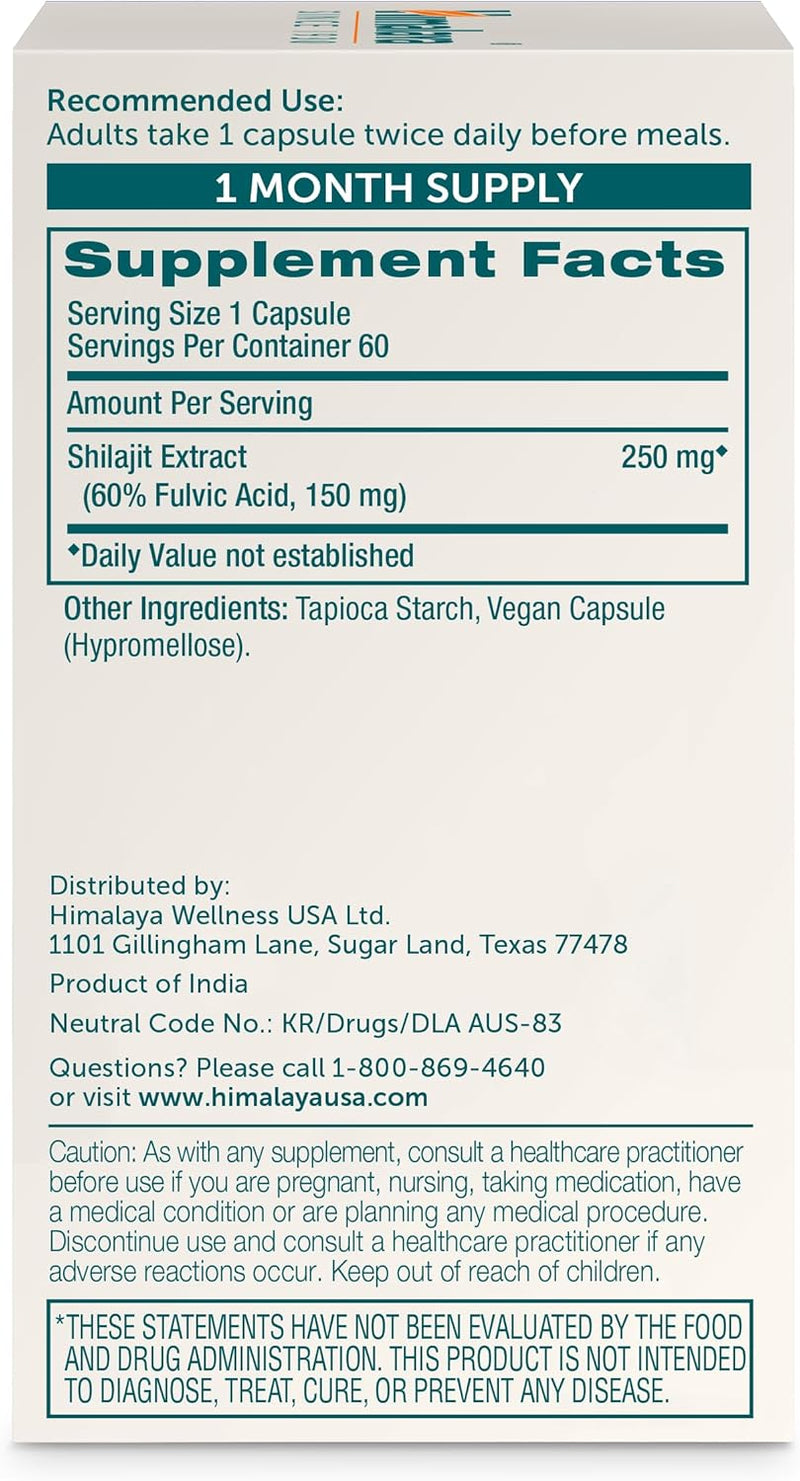 Himalaya Shilajit - Herbal Energy Supplements with Fulvic Acid and 85+ Trace Minerals, from Shilajit Resin-2