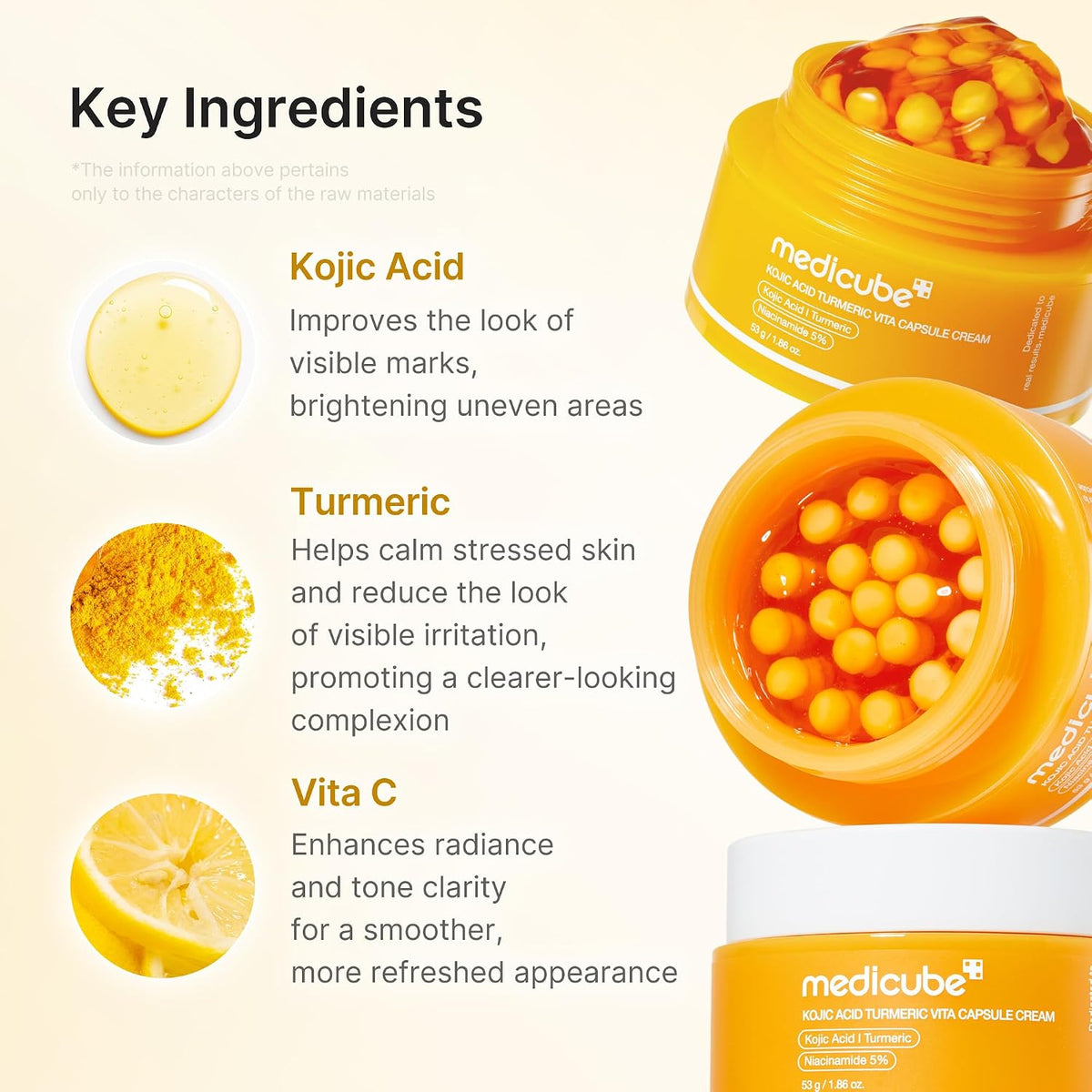medicube Capsule Cream with Kojic Acid & Turmeric  1.86 oz-3