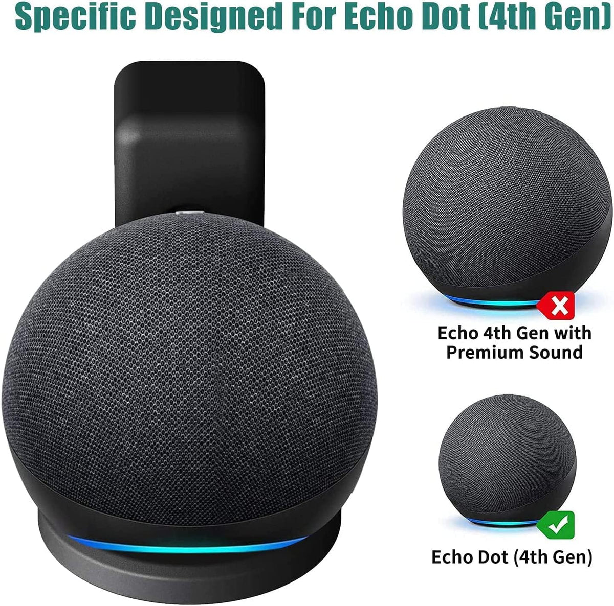 All-New Echo Dot Wall Mount Holder For 5Th 4Th Generation, (Black)-8